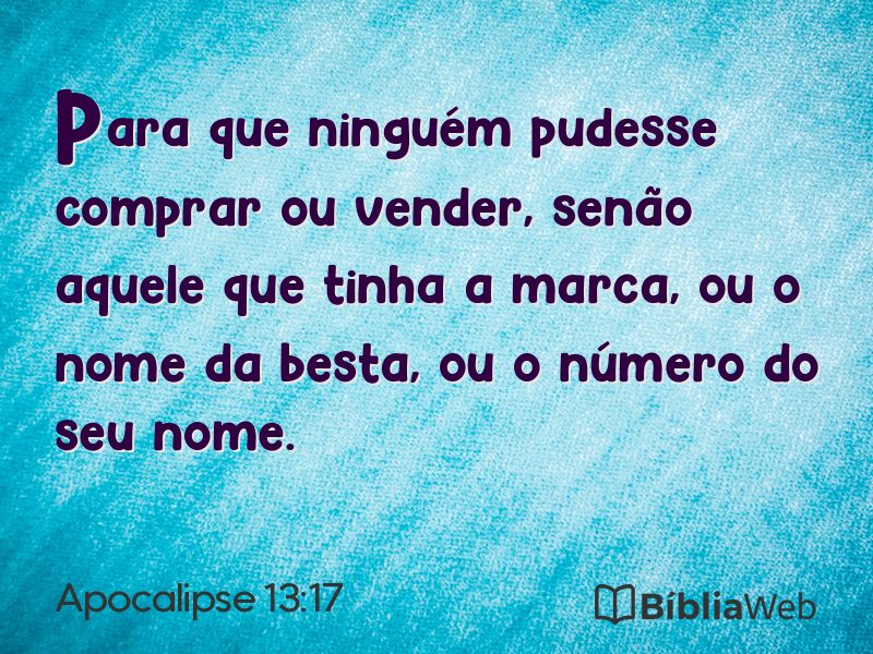 Apocalipse 13:17 em imagem para compartilhar