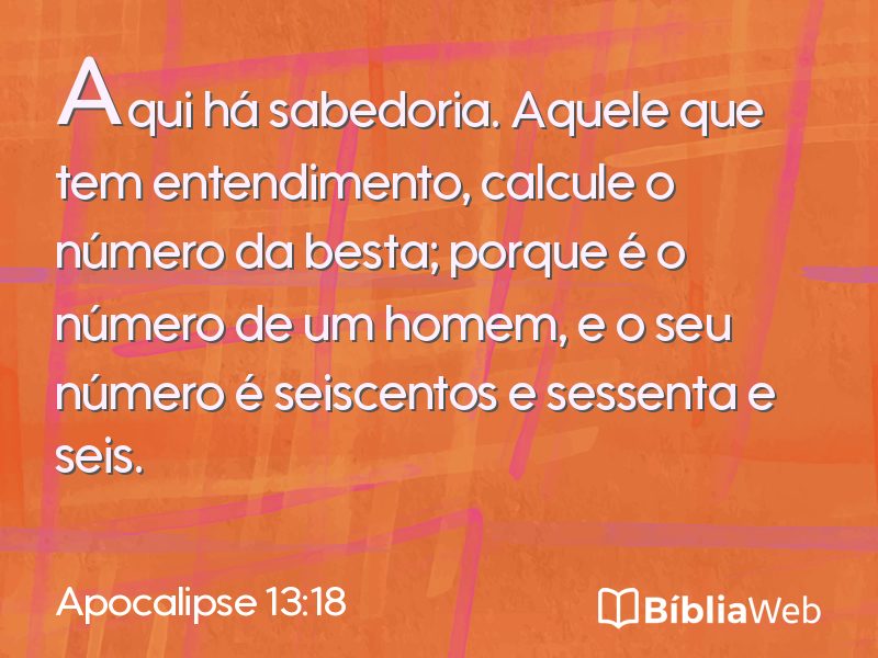 Apocalipse 13:18 em imagem para compartilhar