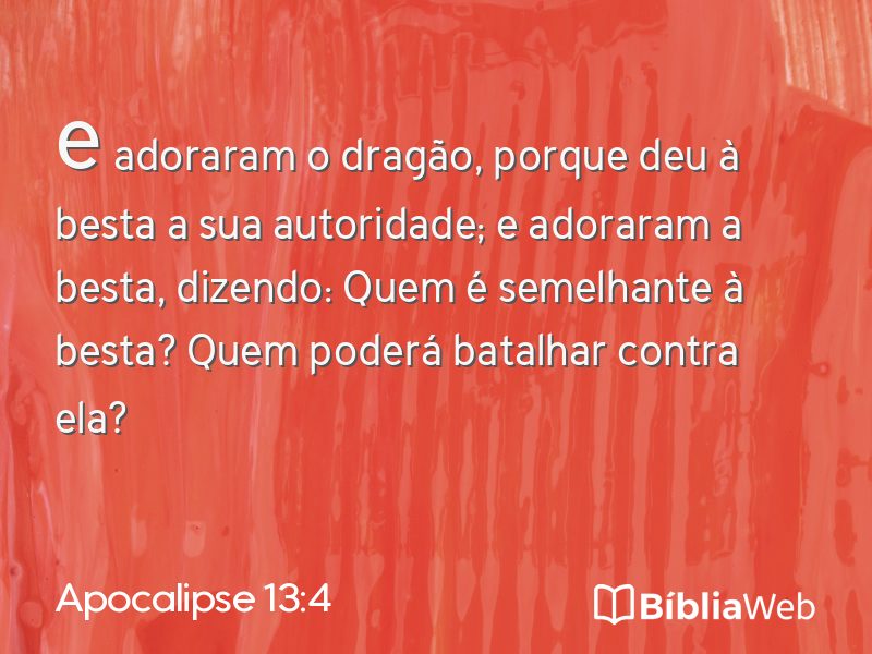 Apocalipse 13:4 em imagem para compartilhar