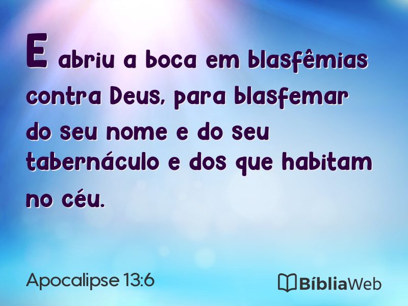 Apocalipse 13:6 em imagem para compartilhar