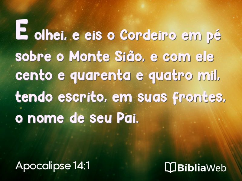 Apocalipse 14:1 em imagem para compartilhar