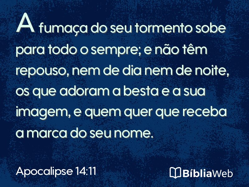 Apocalipse 14:11 em imagem para compartilhar