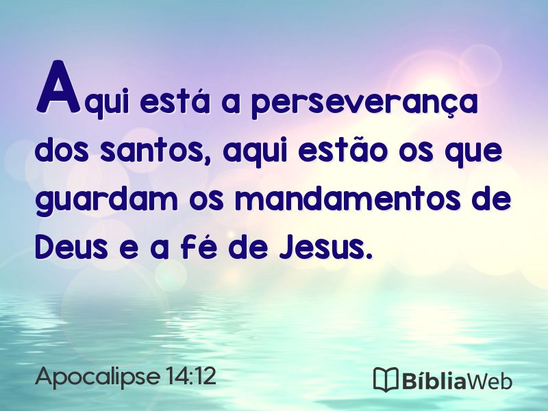 Apocalipse 14:12 em imagem para compartilhar