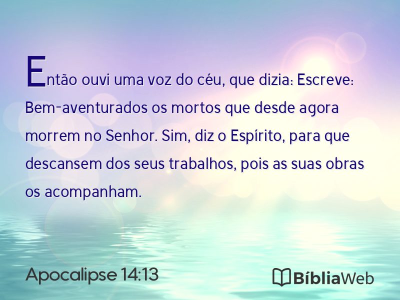 Apocalipse 14:13 em imagem para compartilhar