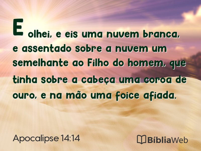 Apocalipse 14:14 em imagem para compartilhar