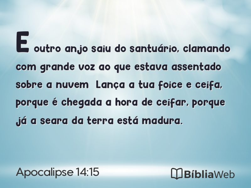 Apocalipse 14:15 em imagem para compartilhar