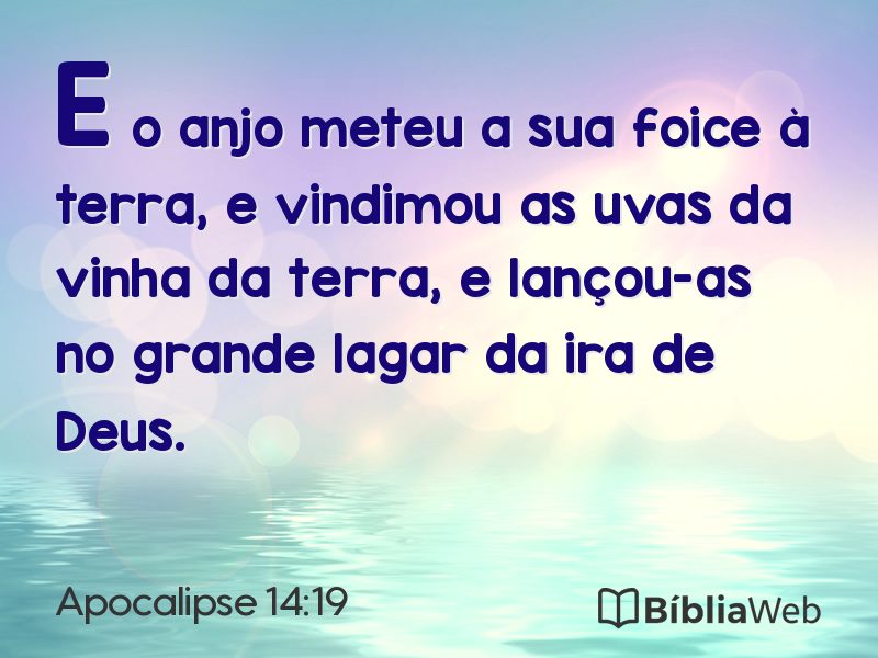 Apocalipse 14:19 em imagem para compartilhar