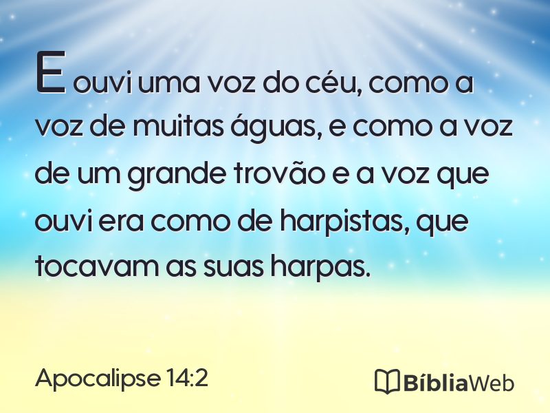 Apocalipse 14:2 em imagem para compartilhar