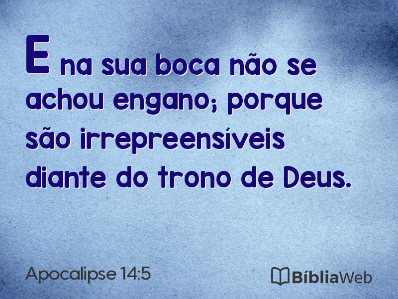 Apocalipse 14:5 em imagem para compartilhar