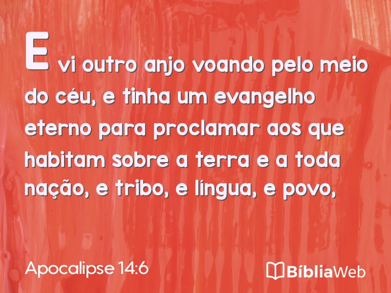 Apocalipse 14:6 em imagem para compartilhar
