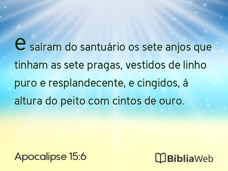Apocalipse 15:6 em imagem para compartilhar