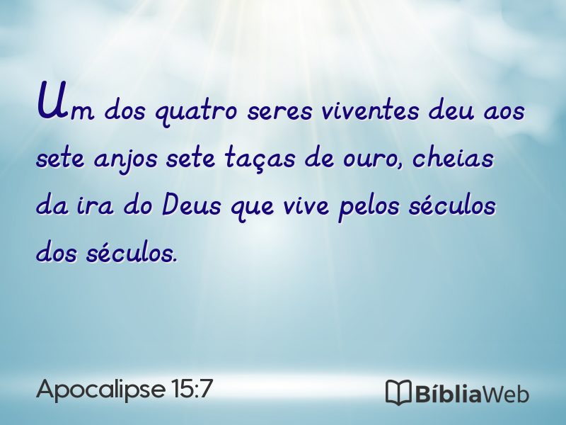 Apocalipse 15:7 em imagem para compartilhar