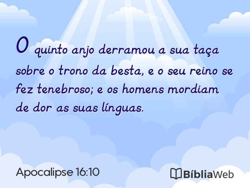 Apocalipse 16:10 em imagem para compartilhar