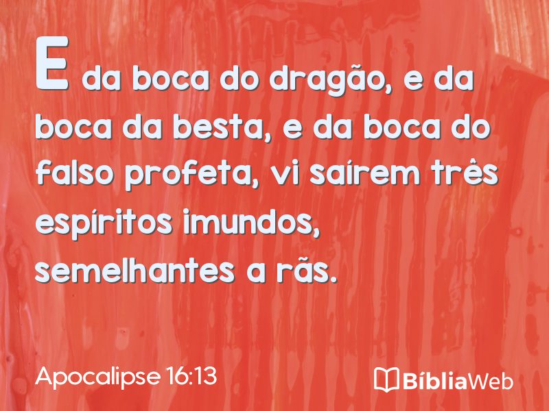 Apocalipse 16:13 em imagem para compartilhar