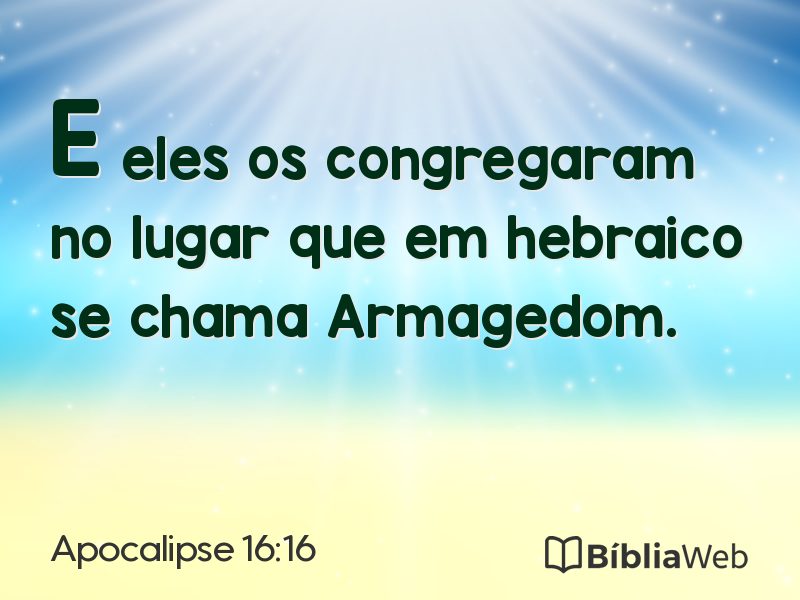 Apocalipse 16:16 em imagem para compartilhar