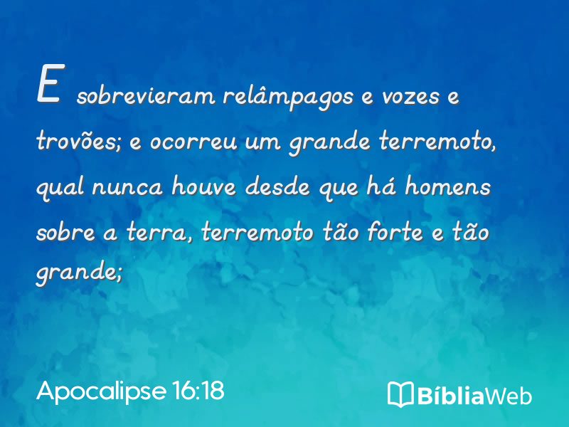 Apocalipse 16:18 em imagem para compartilhar