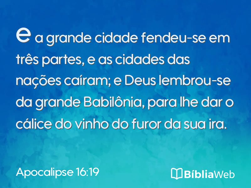 Apocalipse 16:19 em imagem para compartilhar