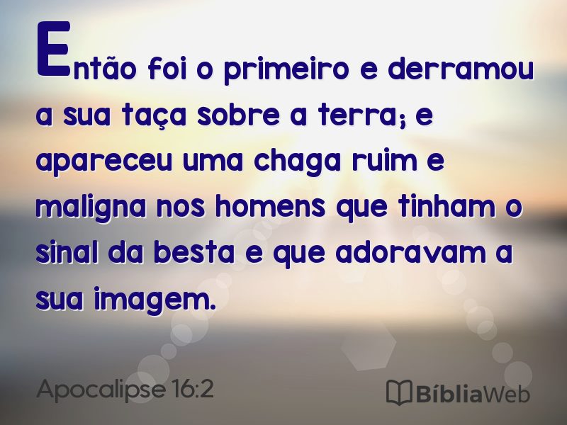 Apocalipse 16:2 em imagem para compartilhar