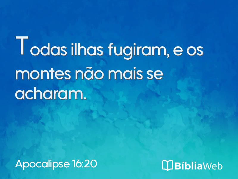 Apocalipse 16:20 em imagem para compartilhar