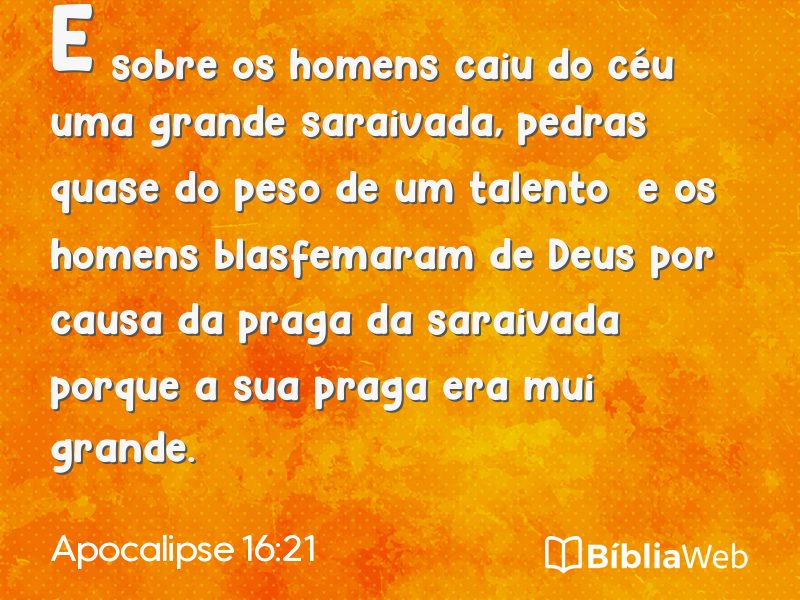 Apocalipse 16:21 em imagem para compartilhar