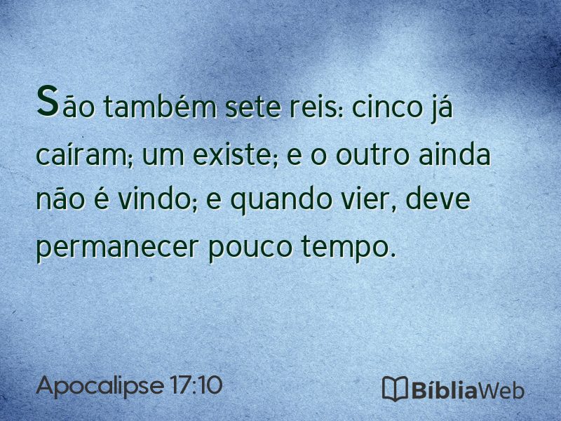 Apocalipse 17:10 em imagem para compartilhar