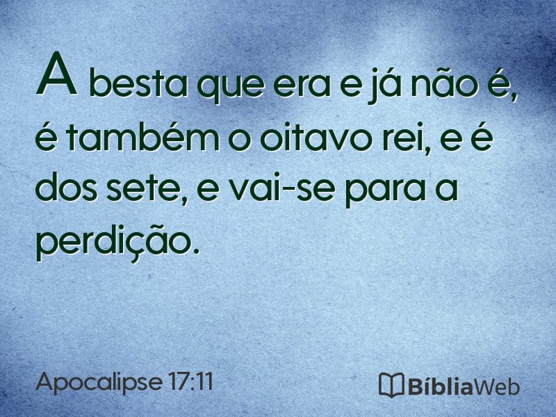 Apocalipse 17:11 em imagem para compartilhar