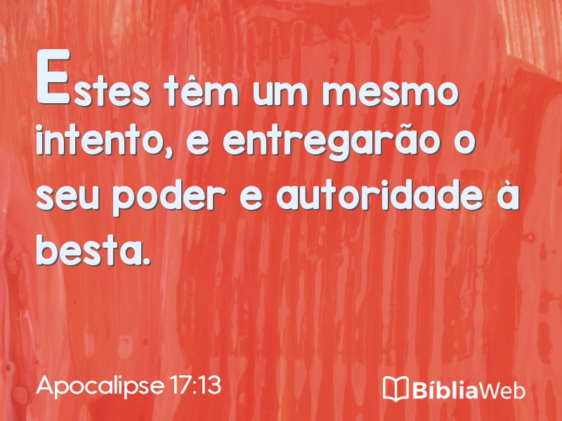 Apocalipse 17:13 em imagem para compartilhar