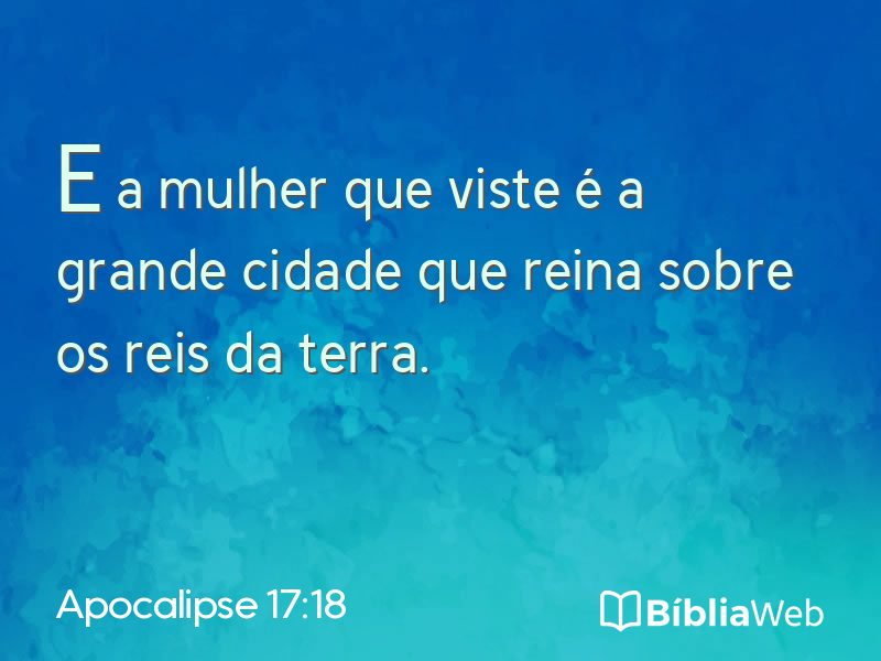 Apocalipse 17:18 em imagem para compartilhar