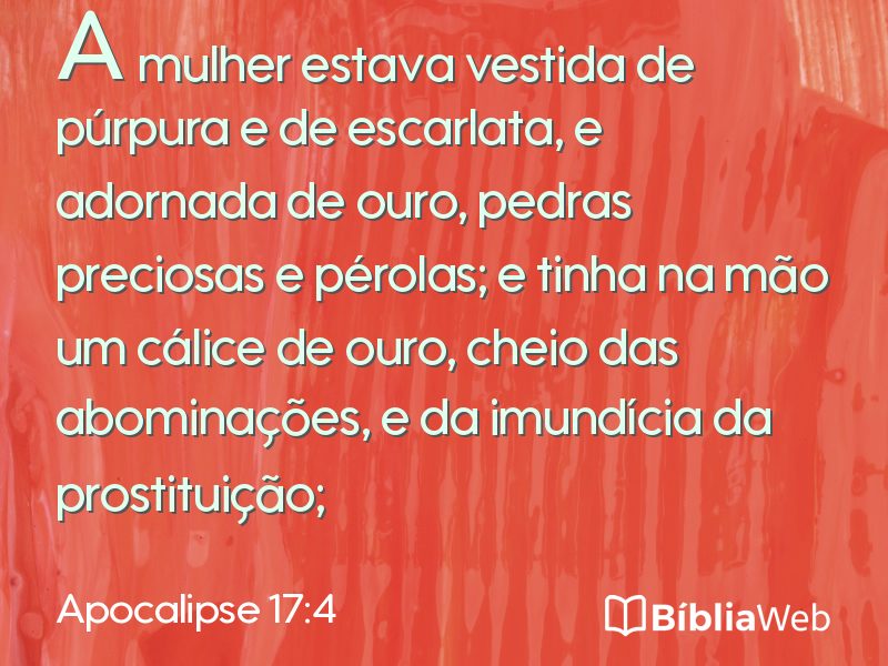 Apocalipse 17:4 em imagem para compartilhar