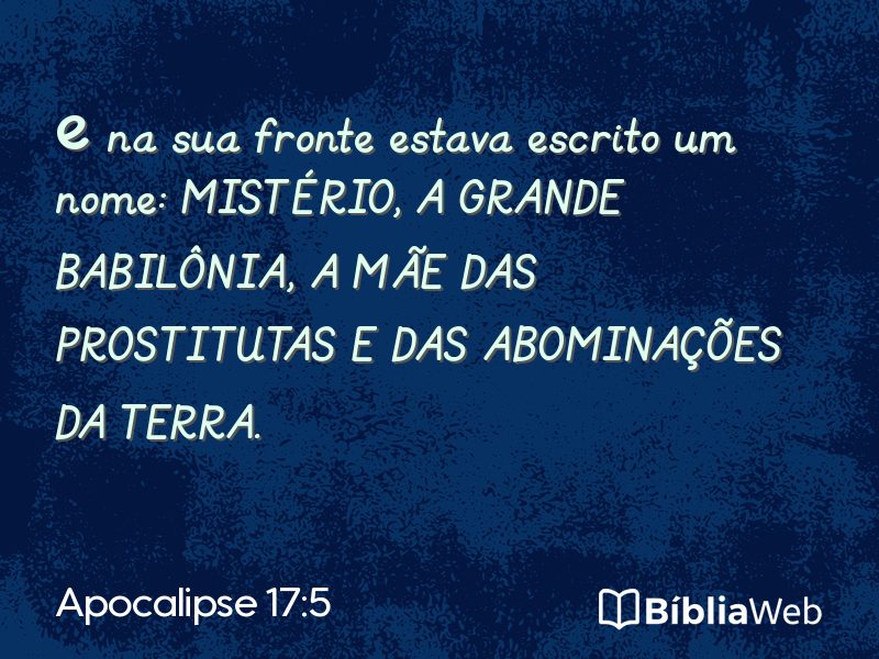 Apocalipse 17:5 em imagem para compartilhar