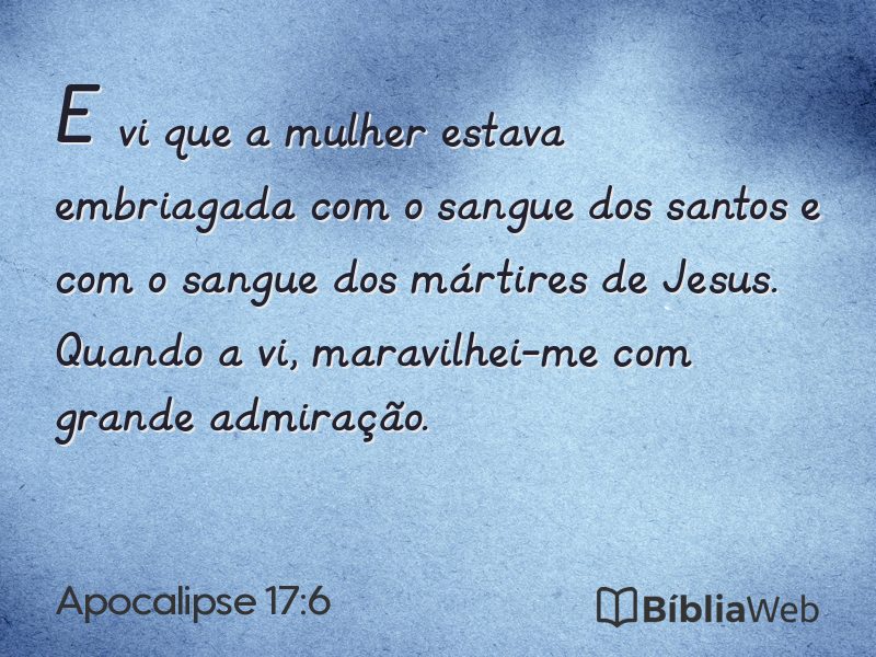 Apocalipse 17:6 em imagem para compartilhar