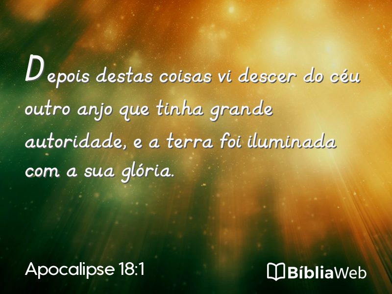 Apocalipse 18:1 em imagem para compartilhar