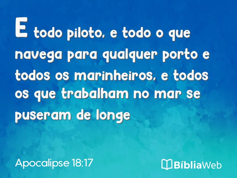 Apocalipse 18:17 em imagem para compartilhar