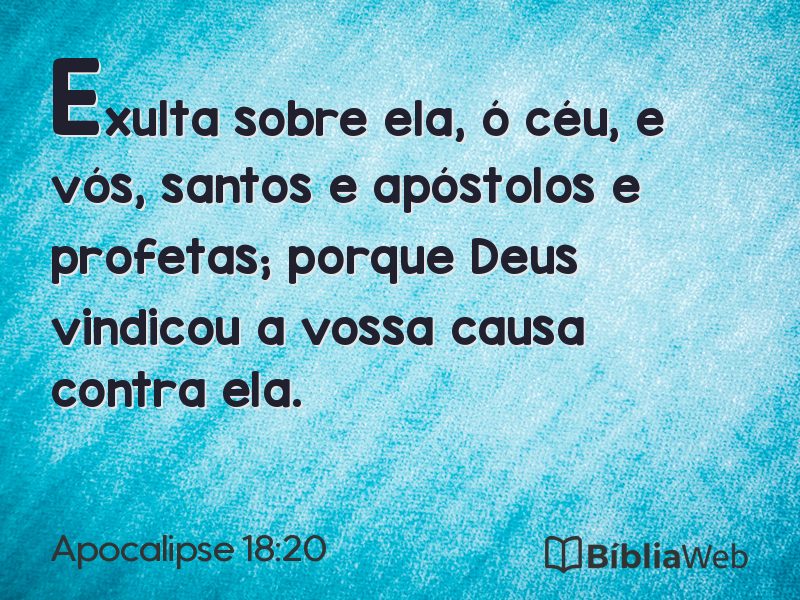 Apocalipse 18:20 em imagem para compartilhar