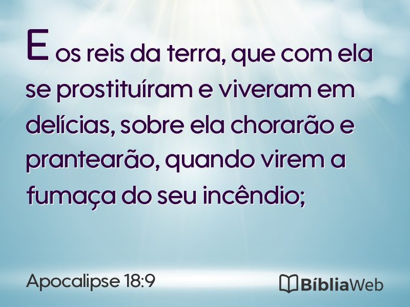Apocalipse 18:9 em imagem para compartilhar