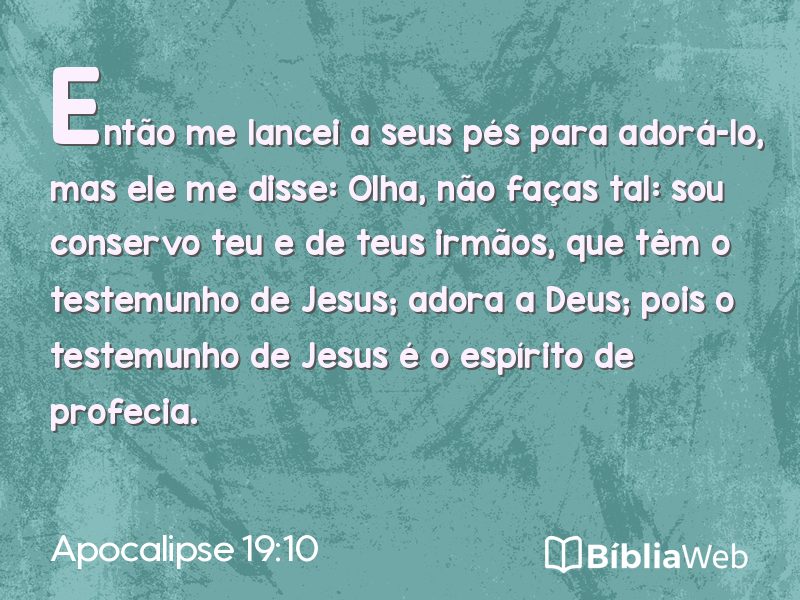 Apocalipse 19:10 em imagem para compartilhar
