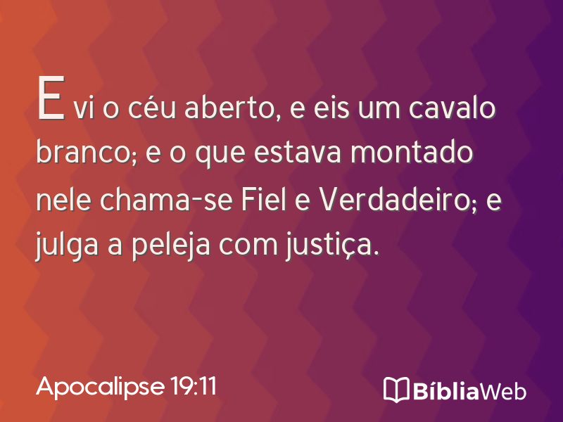 Apocalipse 19:11 em imagem para compartilhar