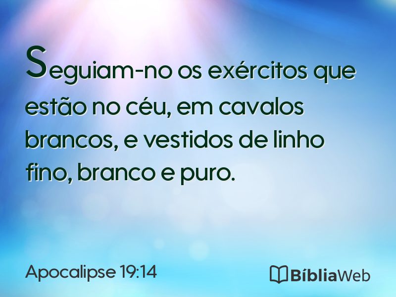 Apocalipse 19:14 em imagem para compartilhar