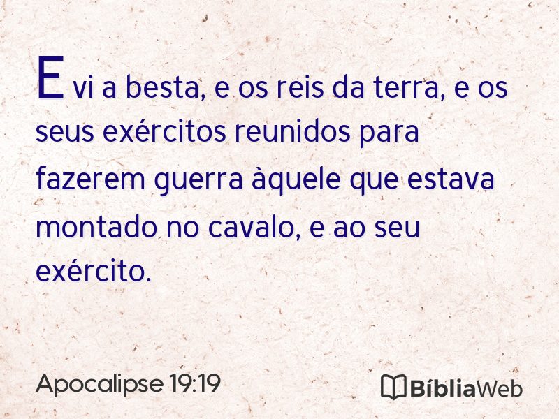 Apocalipse 19:19 em imagem para compartilhar