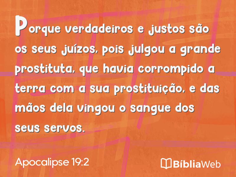 Apocalipse 19:2 em imagem para compartilhar