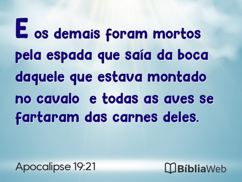 Apocalipse 19:21 em imagem para compartilhar