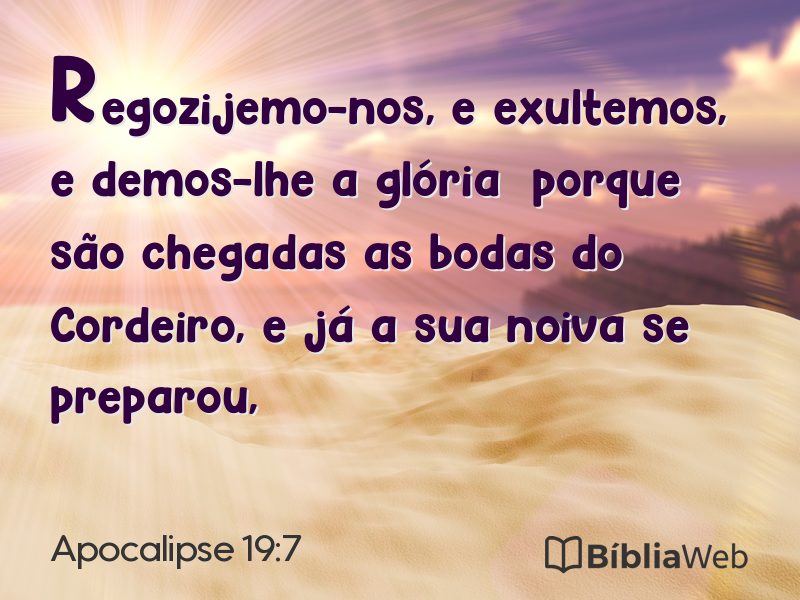 Apocalipse 19:7 em imagem para compartilhar
