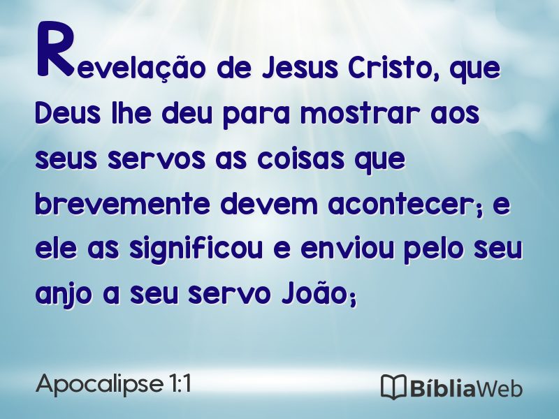 Apocalipse 1:1 em imagem para compartilhar