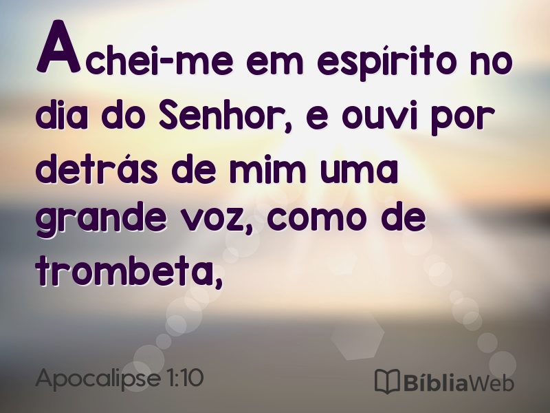Apocalipse 1:10 em imagem para compartilhar