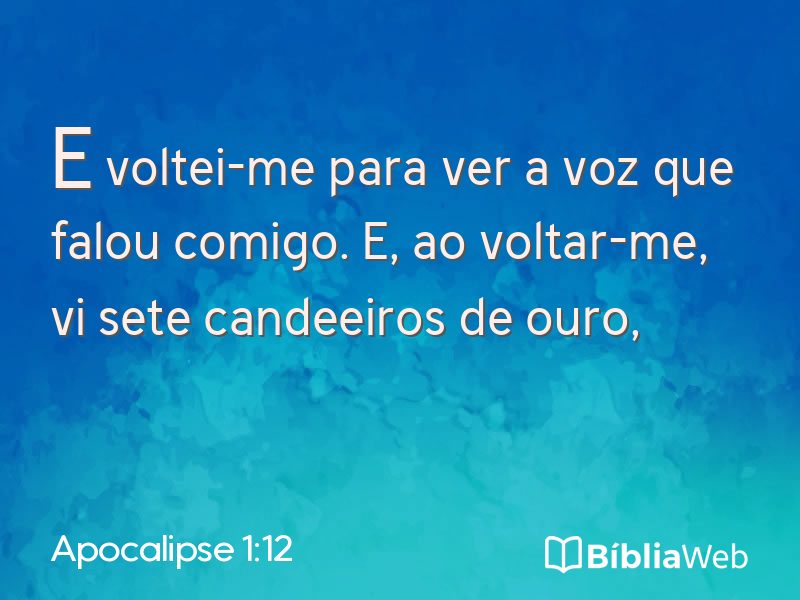 Apocalipse 1:12 em imagem para compartilhar