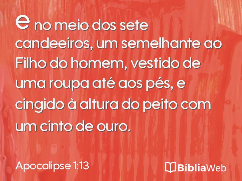 Apocalipse 1:13 em imagem para compartilhar
