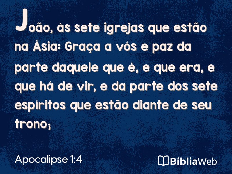 Apocalipse 1:4 em imagem para compartilhar