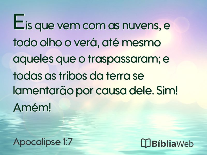 Apocalipse 1:7 em imagem para compartilhar