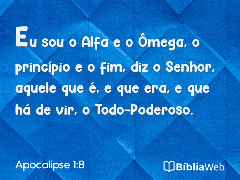 Apocalipse 1:8 em imagem para compartilhar