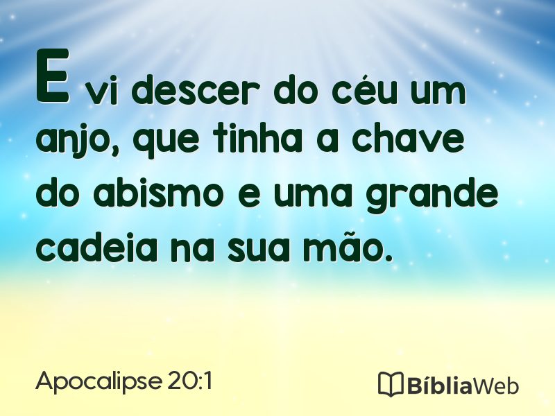 Apocalipse 20:1 em imagem para compartilhar
